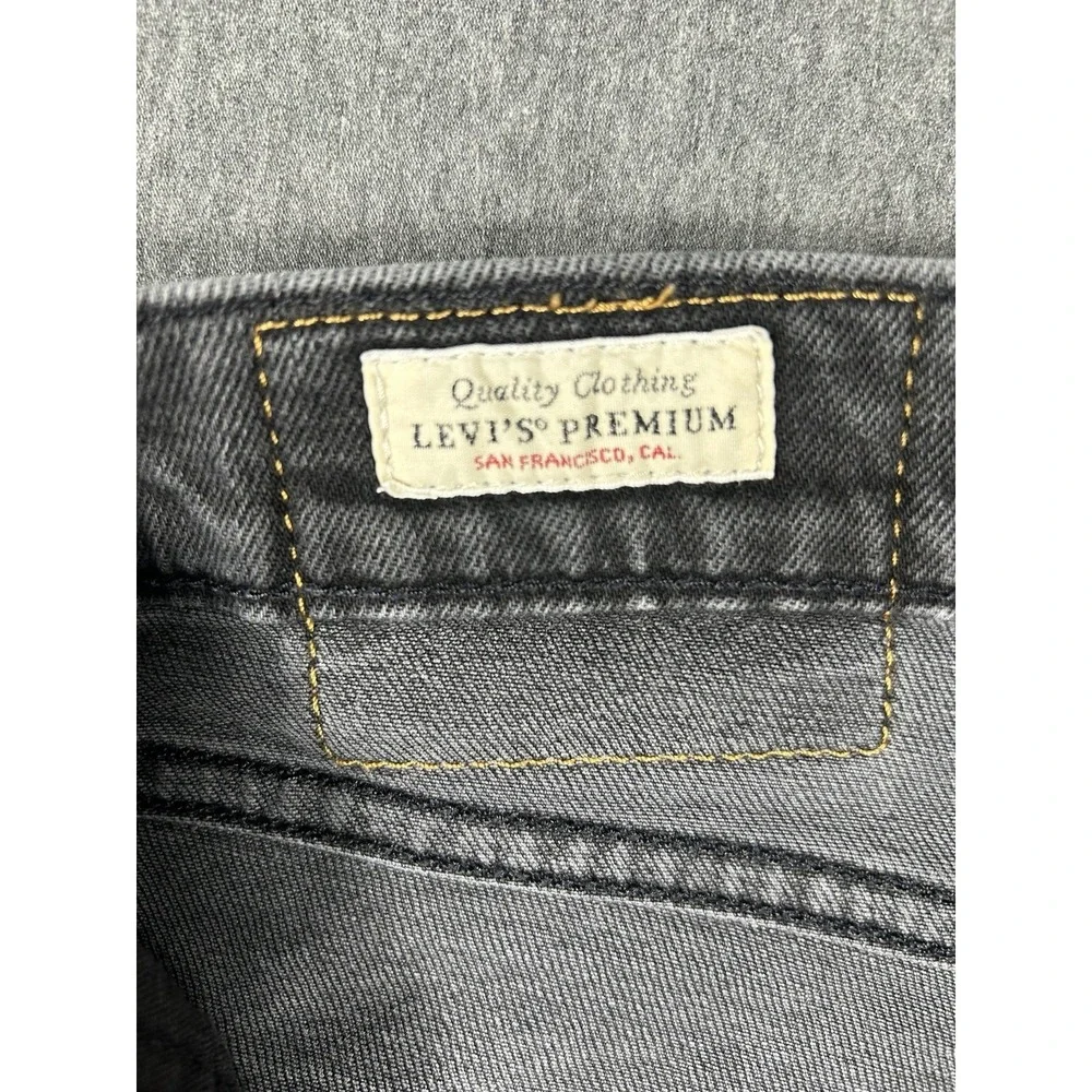 Levi's 511‎ Big E Premium Slim Fit Stretch Jeans Faded Black Denim Men's 33x30